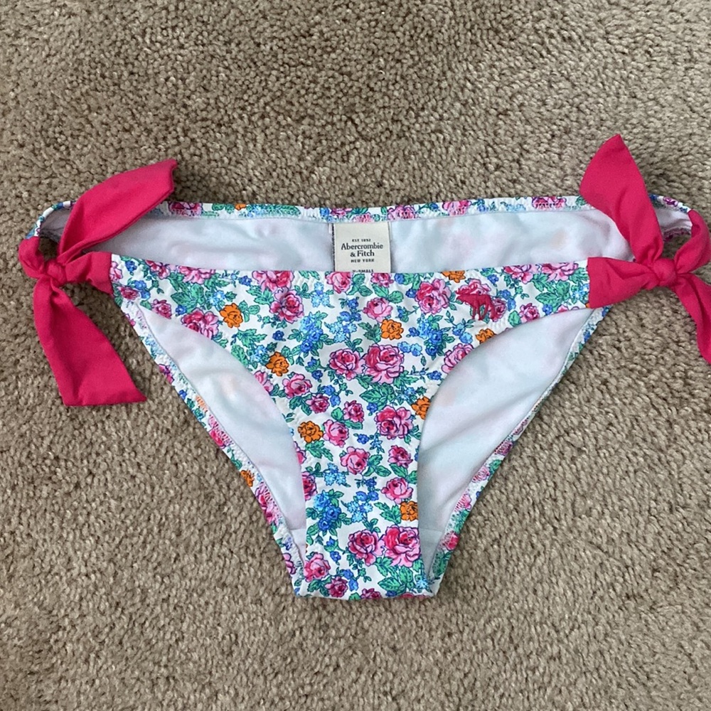 A&F Floral Bikini Bottom Cheeky